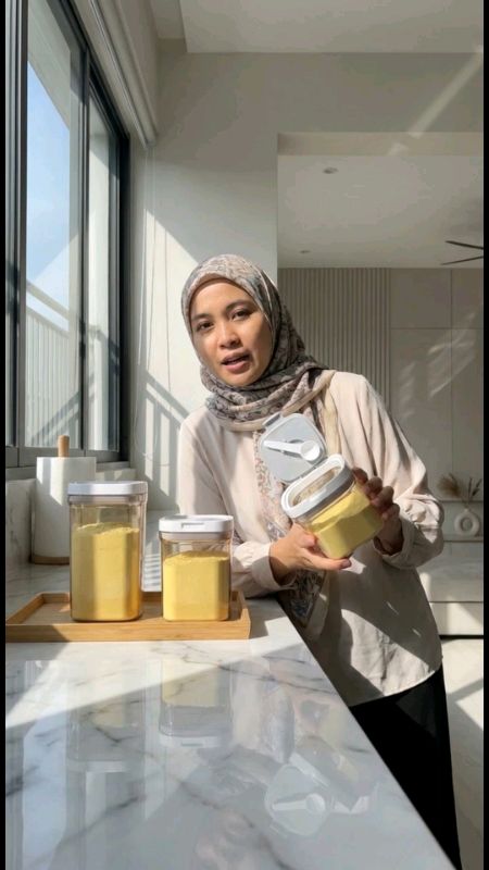 Airtight Milk Powder Storage Container  #FoodStorage #StorageContainer #MilkPowderContainer #AirtightContainer #KitchenStorage #BPAFree #babyfood